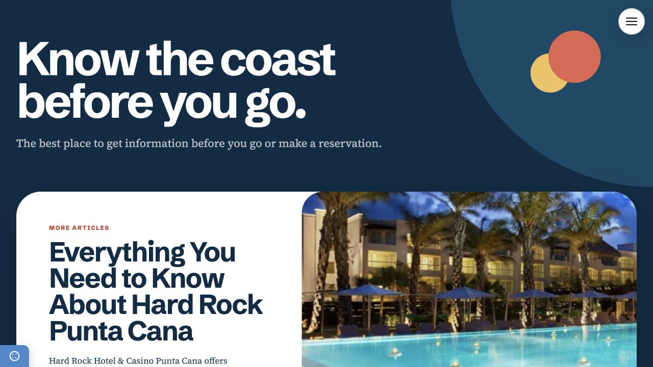 Real CTRify-generated travel website, toursinpuntacana.com